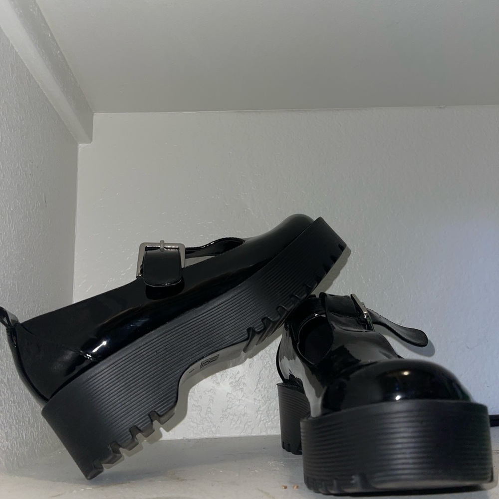 Zara Black Platform Shoes with Chunky Sole